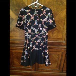 Ted Baker London cap sleeve, floral dress.